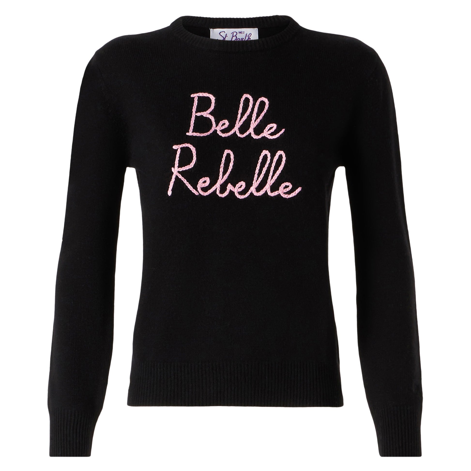 Woman sweater with Belle Rebelle embroidery - MC2 Saint Barth