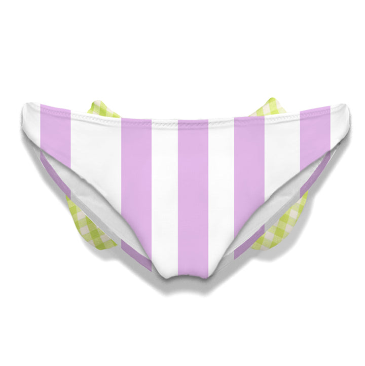 Girl swim briefs with gingham bow - MC2 Saint Barth