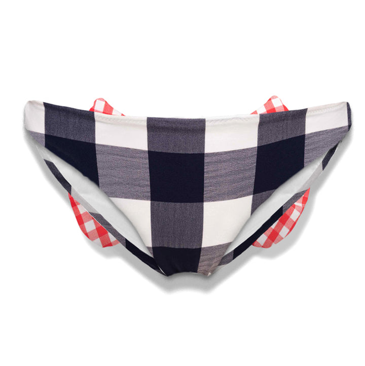 Mädchen-Badehose mit Gingham-Schleife