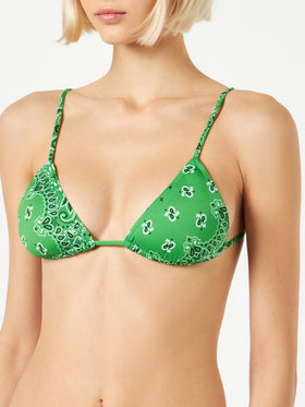 Woman green triangle top - MC2 Saint Barth