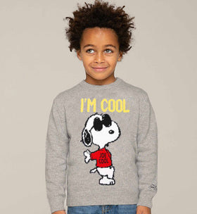 Snoopy Cool boy grey sweater - Special Edition - MC2 Saint Barth
