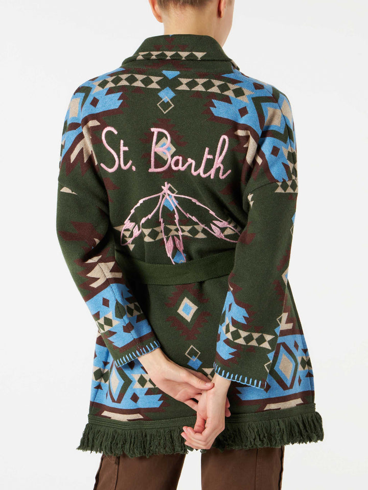 Woman cardigan Cristabel with belt - MC2 Saint Barth