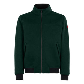 Man knit ribbed green bomber jacket Country - MC2 Saint Barth