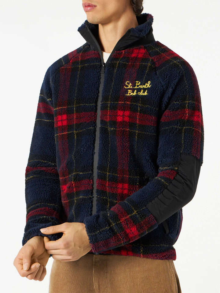 Sherpa jacket with St. Barth Bob Club embroidery - MC2 Saint Barth
