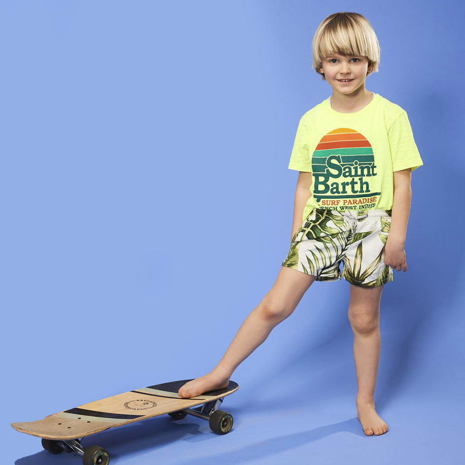Tropical print boy swim shorts - MC2 Saint Barth