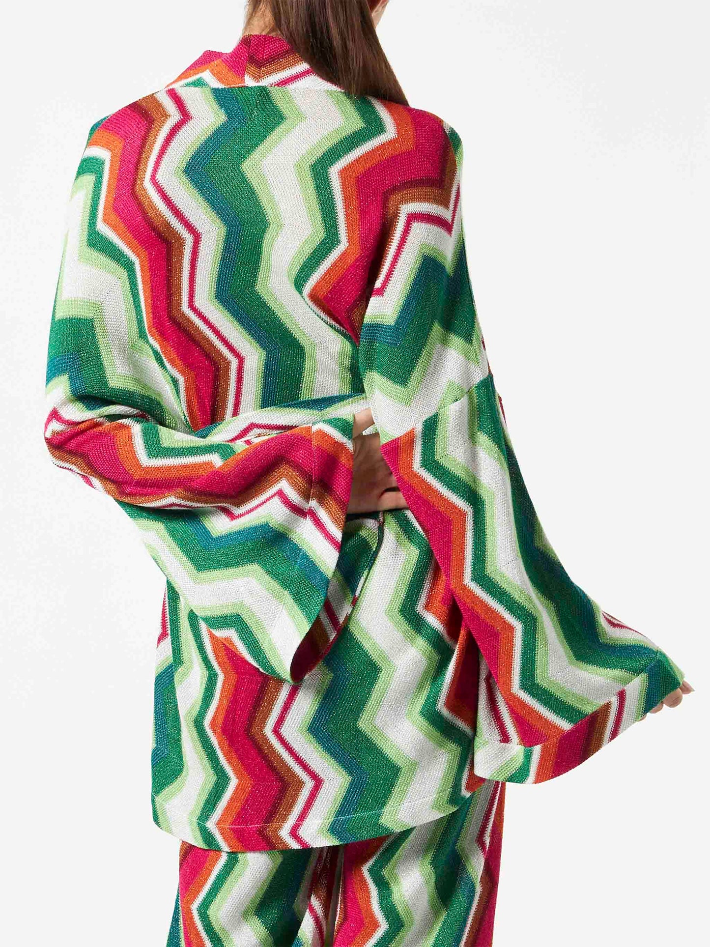 Chevron knitted kimono cardigan - MC2 Saint Barth