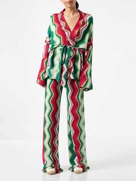 Chevron knitted kimono cardigan - MC2 Saint Barth