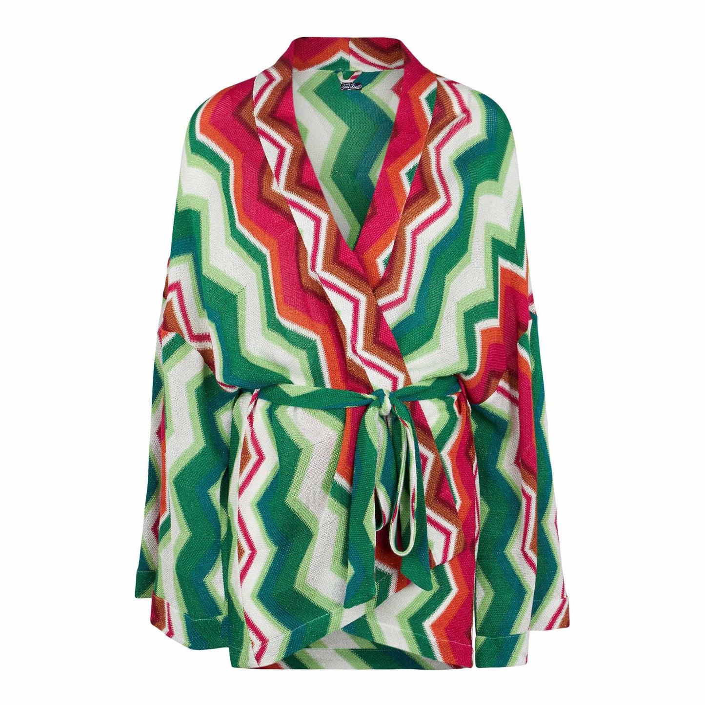 Chevron knitted kimono cardigan - MC2 Saint Barth