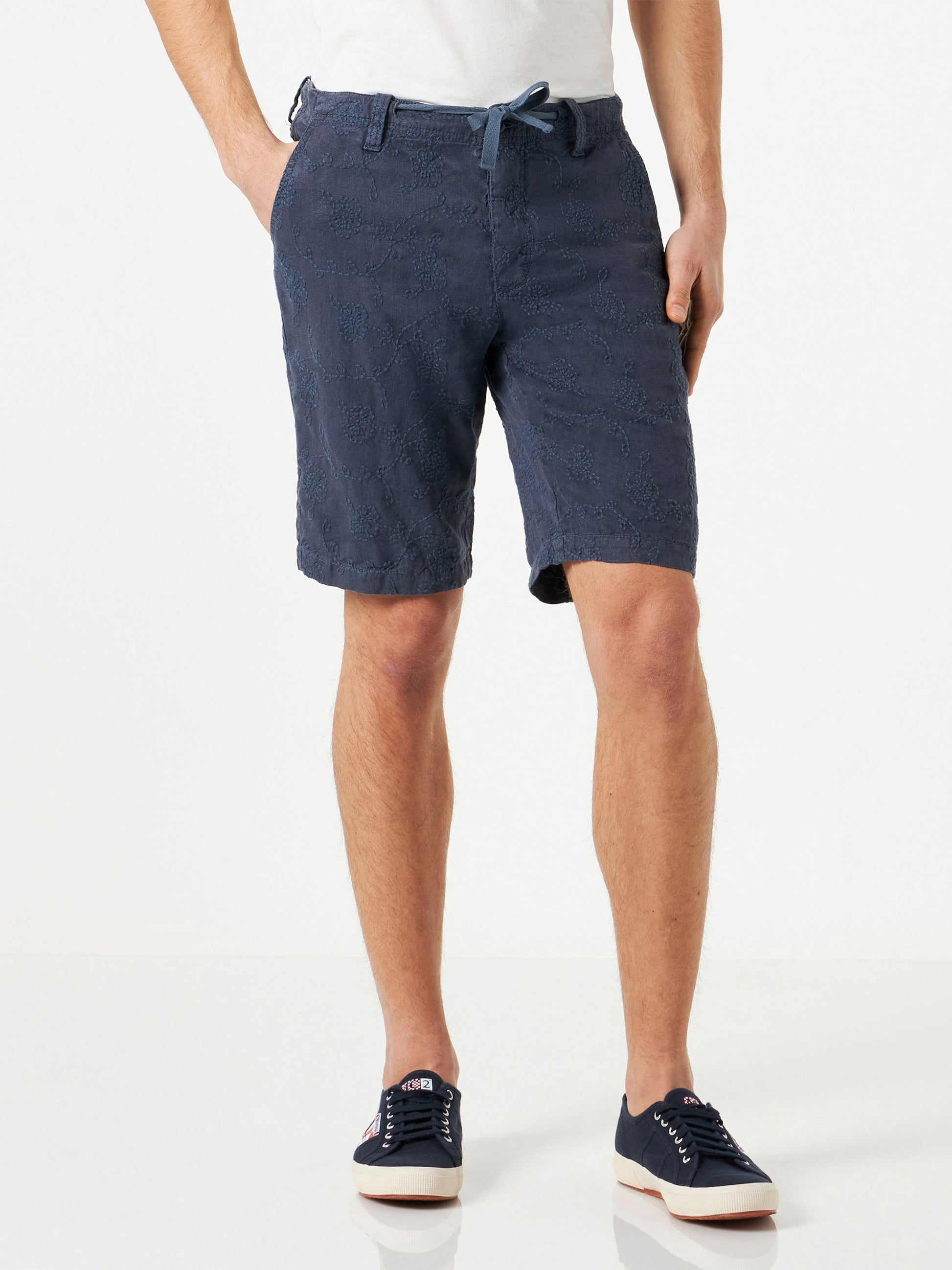 Blue embroidered bermuda shorts - MC2 Saint Barth