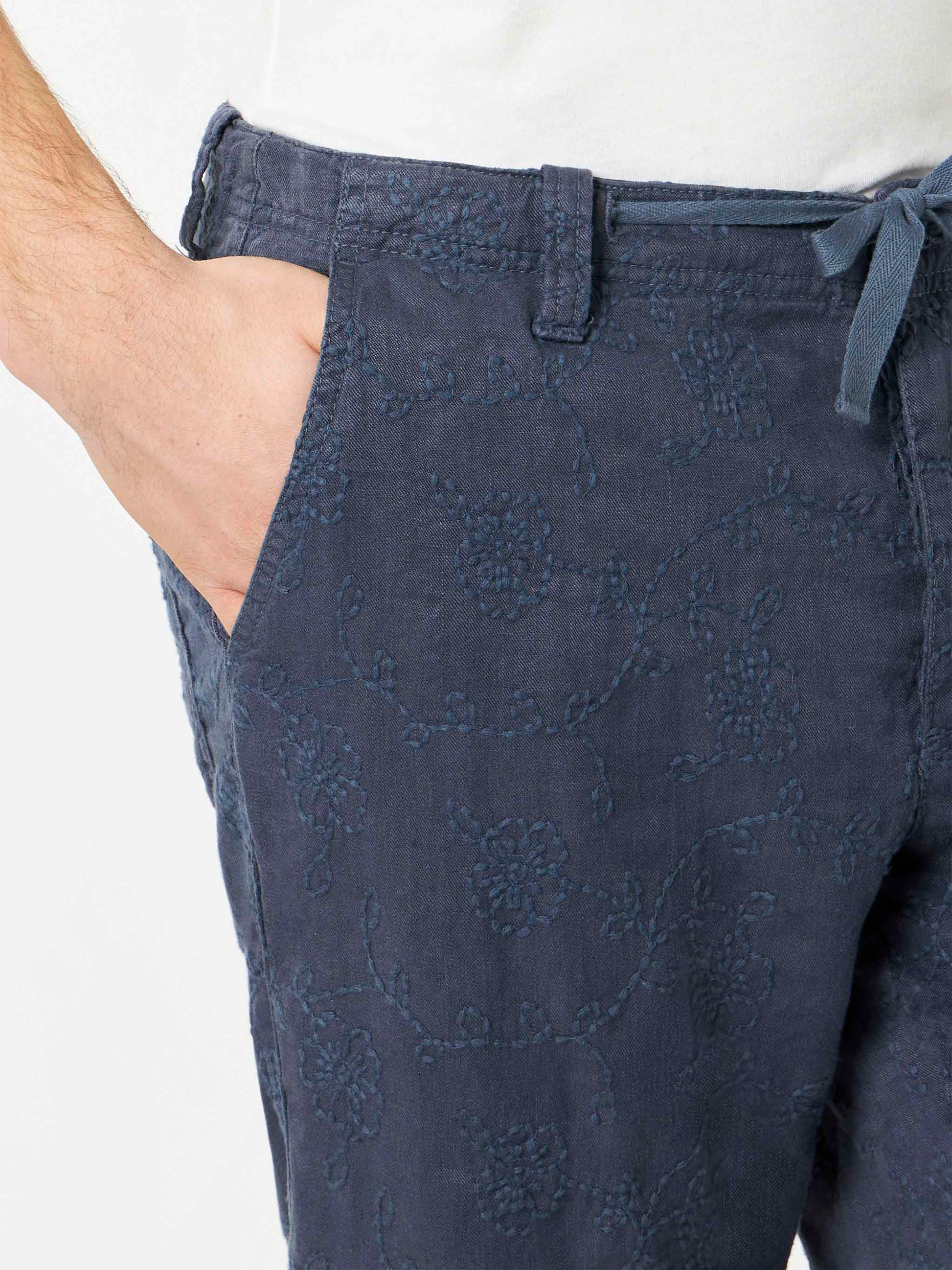 Blue embroidered bermuda shorts - MC2 Saint Barth
