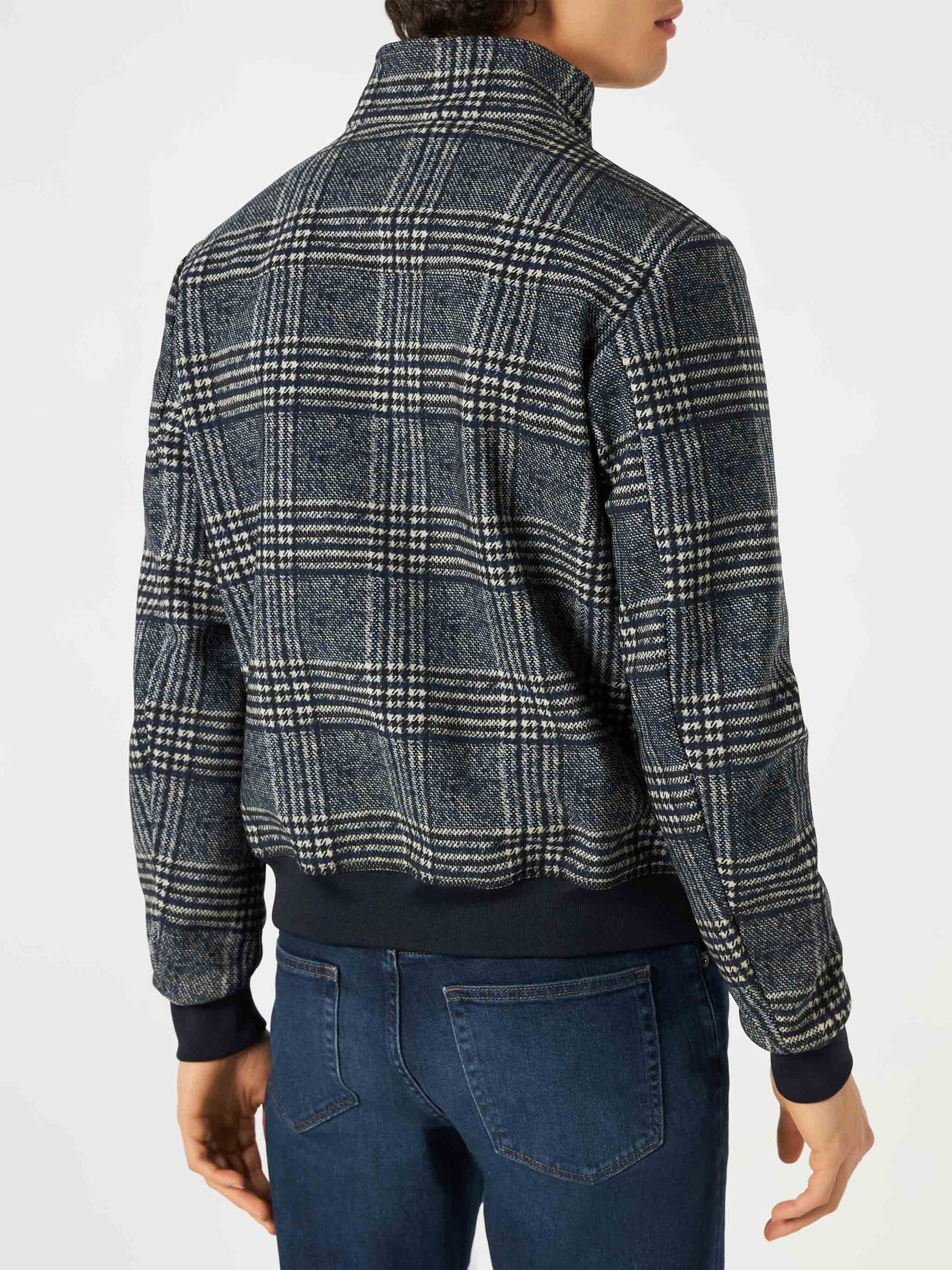 Man mid-weight Prince of Wales bomber jacket Traveler - MC2 Saint Barth