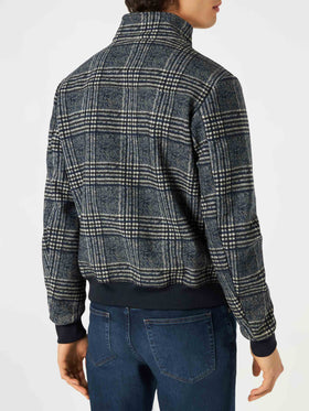 Man mid-weight Prince of Wales bomber jacket Traveler - MC2 Saint Barth