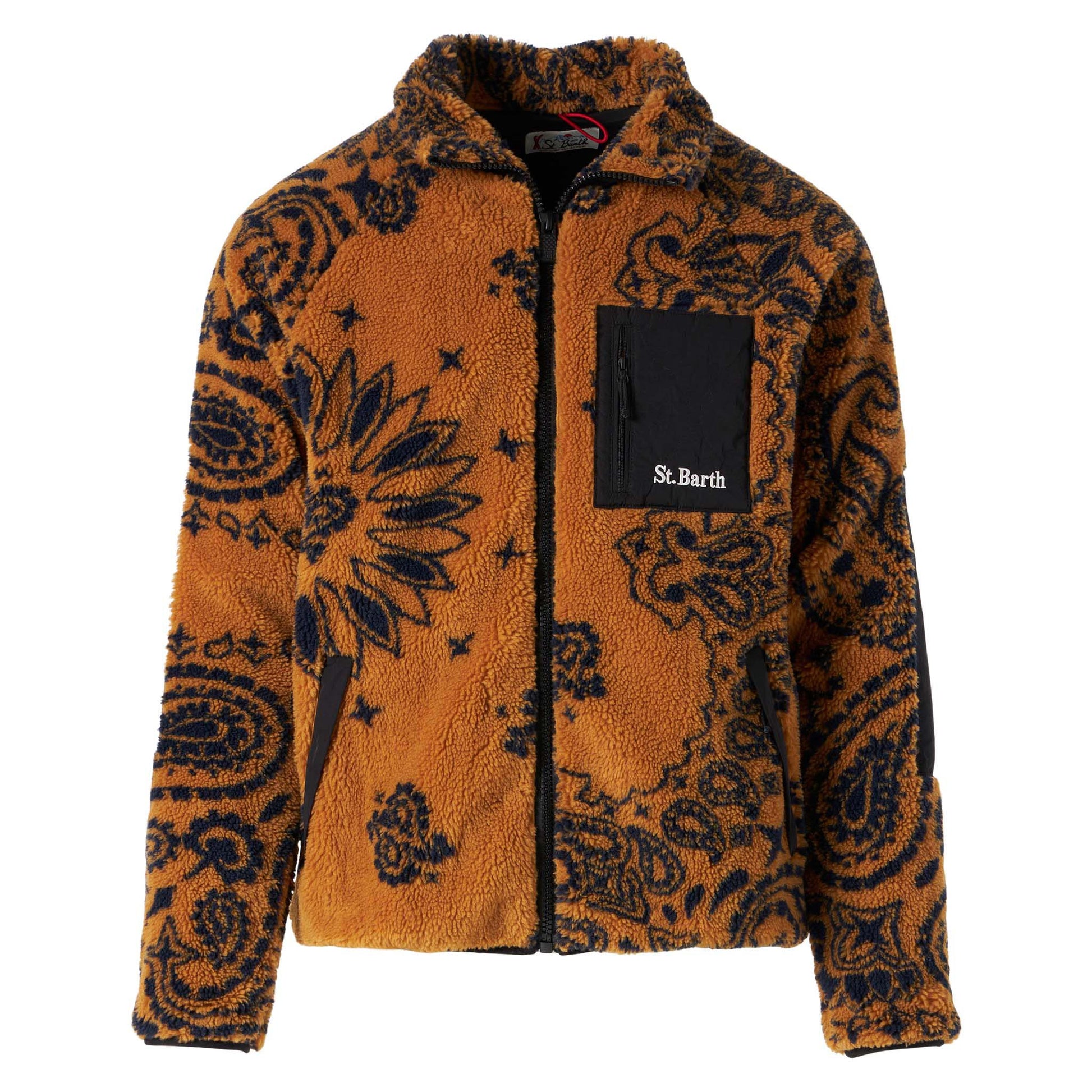 Man sherpa jacket with pattern - MC2 Saint Barth
