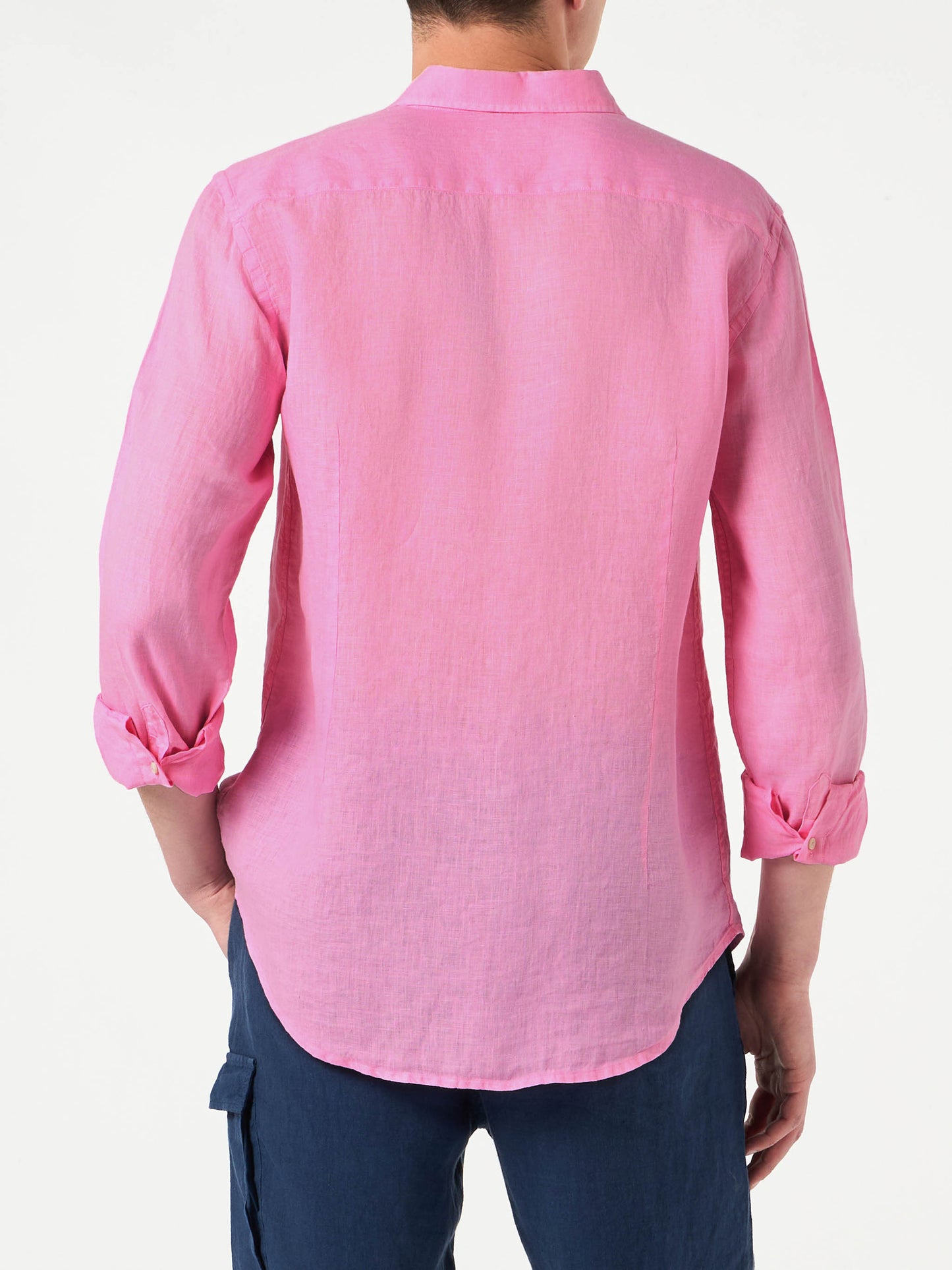Man pink linen Pamplona shirt - MC2 Saint Barth