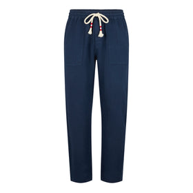 Marineblaue Leinenhose für Herren