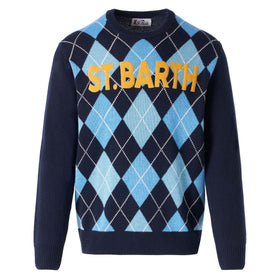 Man sweater with argyle print - MC2 Saint Barth