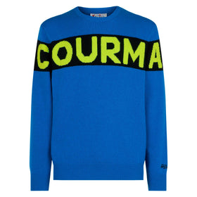 Man blue sweater with Courma lettering - MC2 Saint Barth