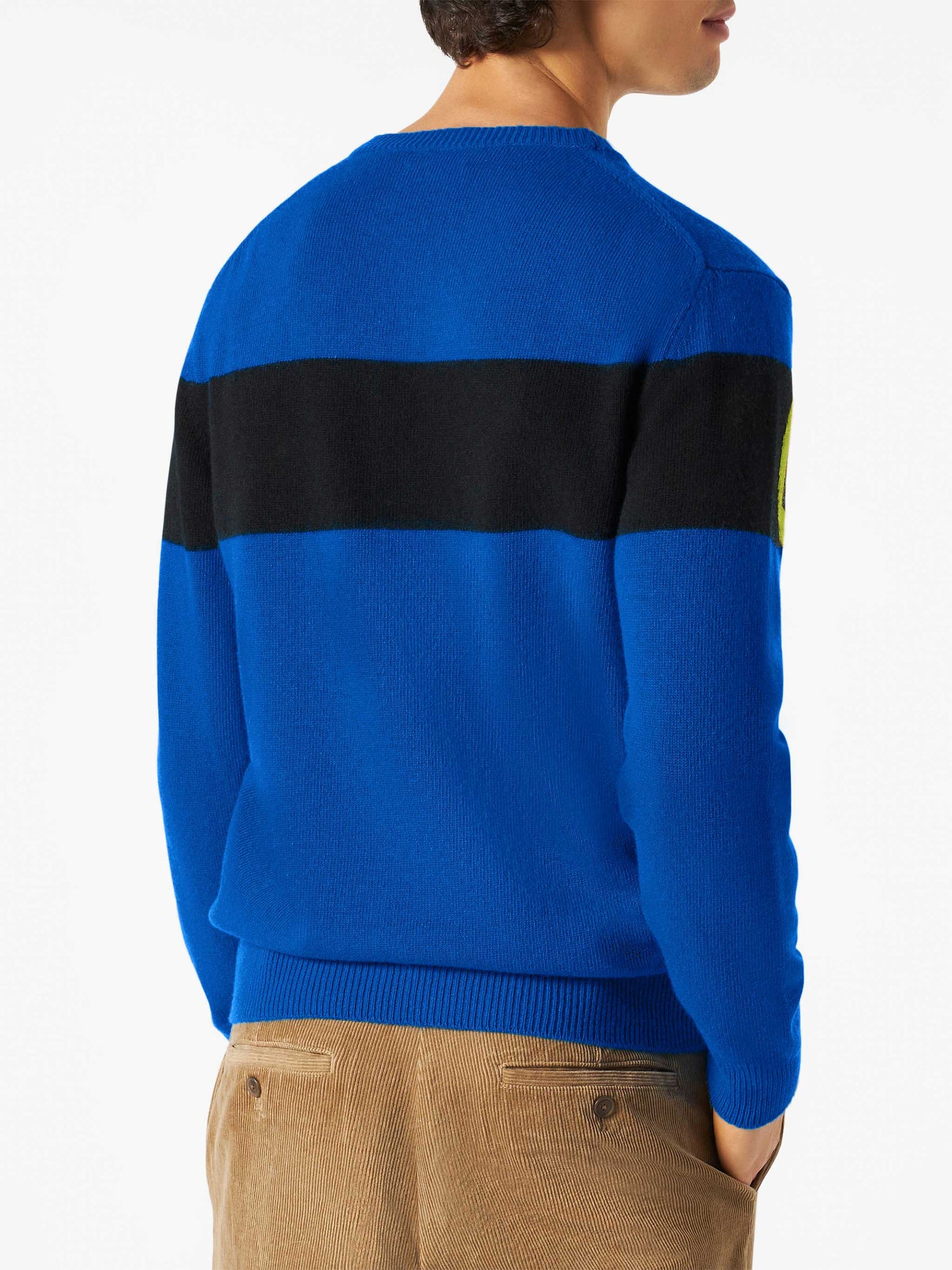 Man blue sweater with Courma lettering - MC2 Saint Barth
