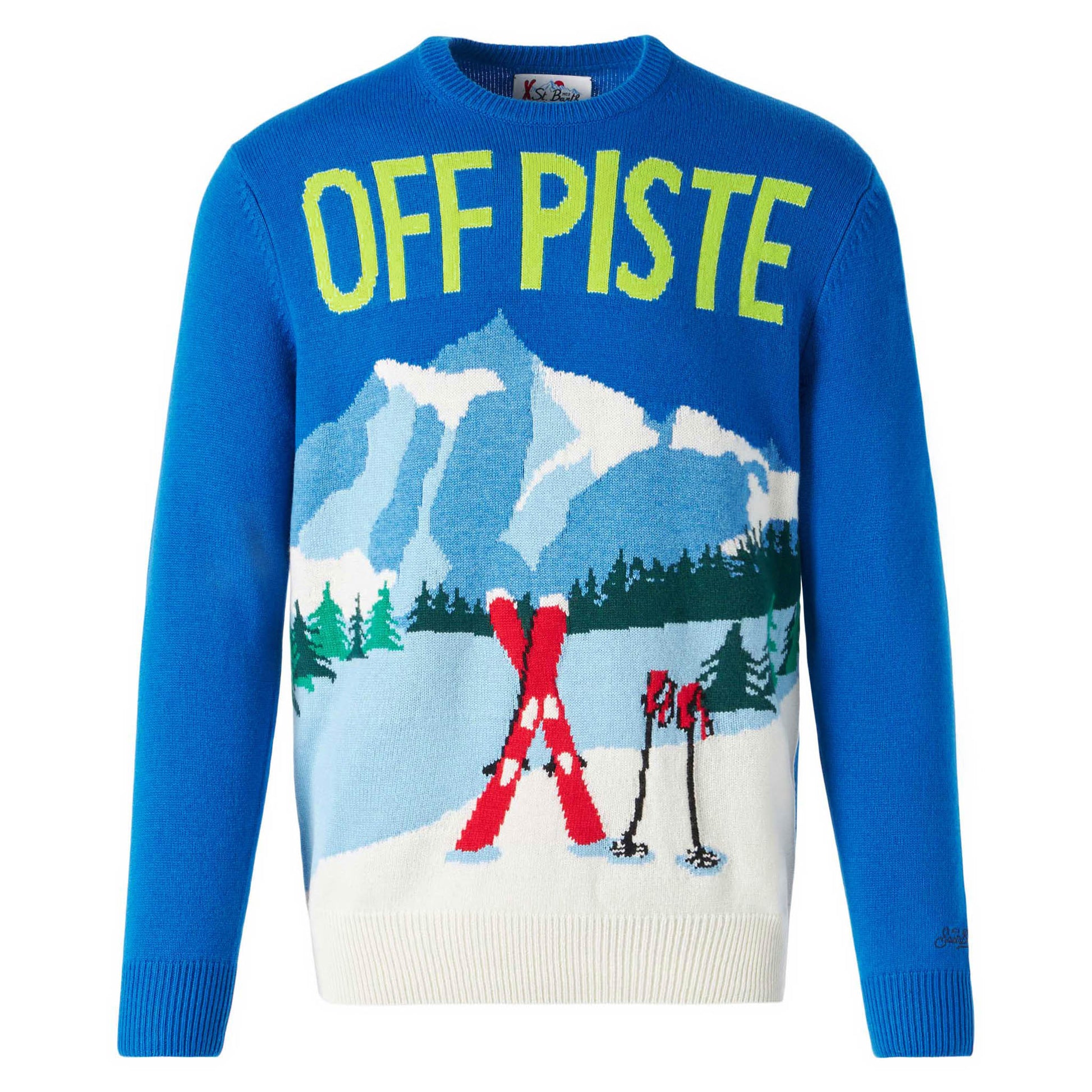 Man sweater with mountains postcard - MC2 Saint Barth