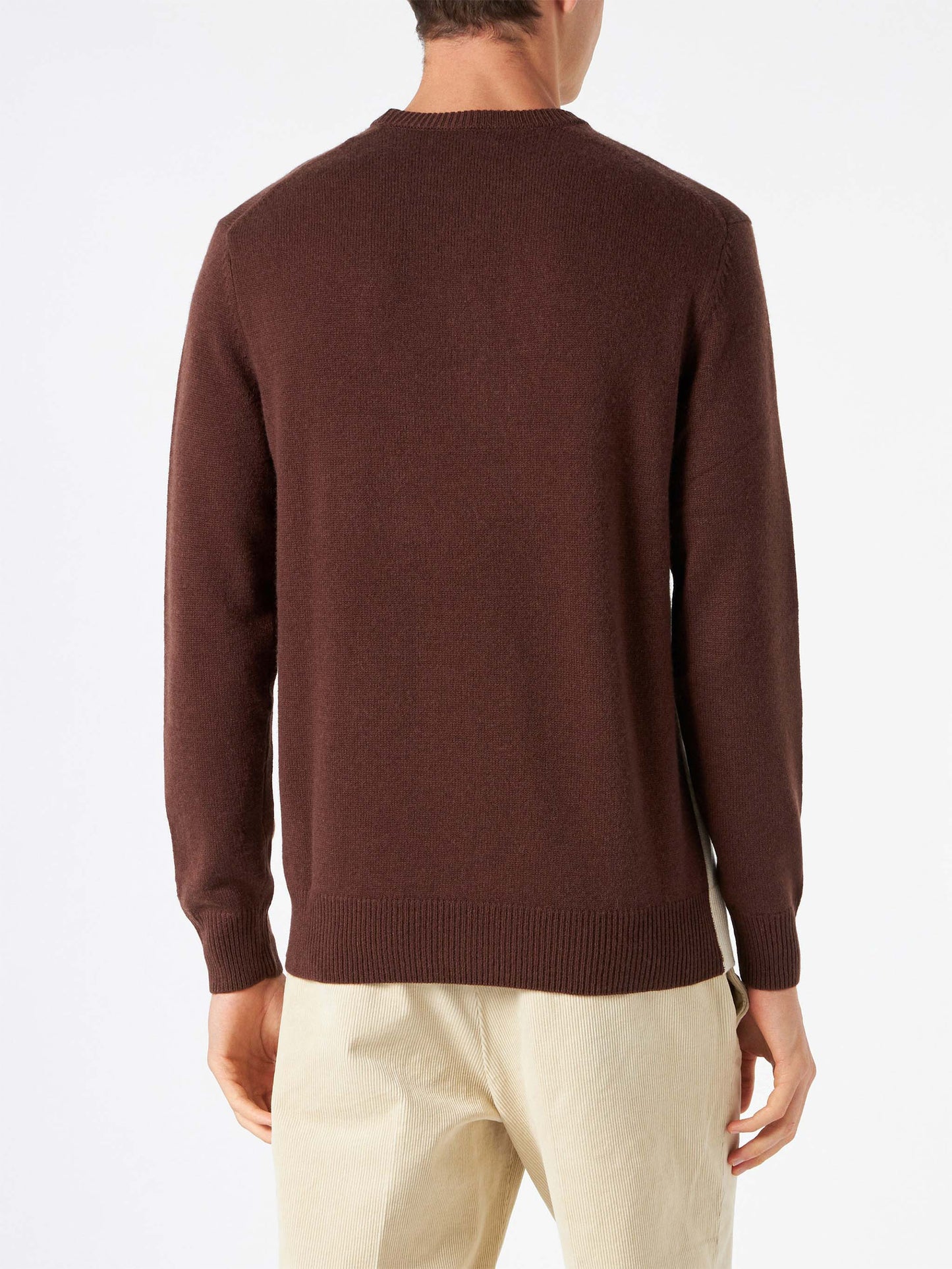 Herrenpullover mit Cortina-Postkarten-Jacquard