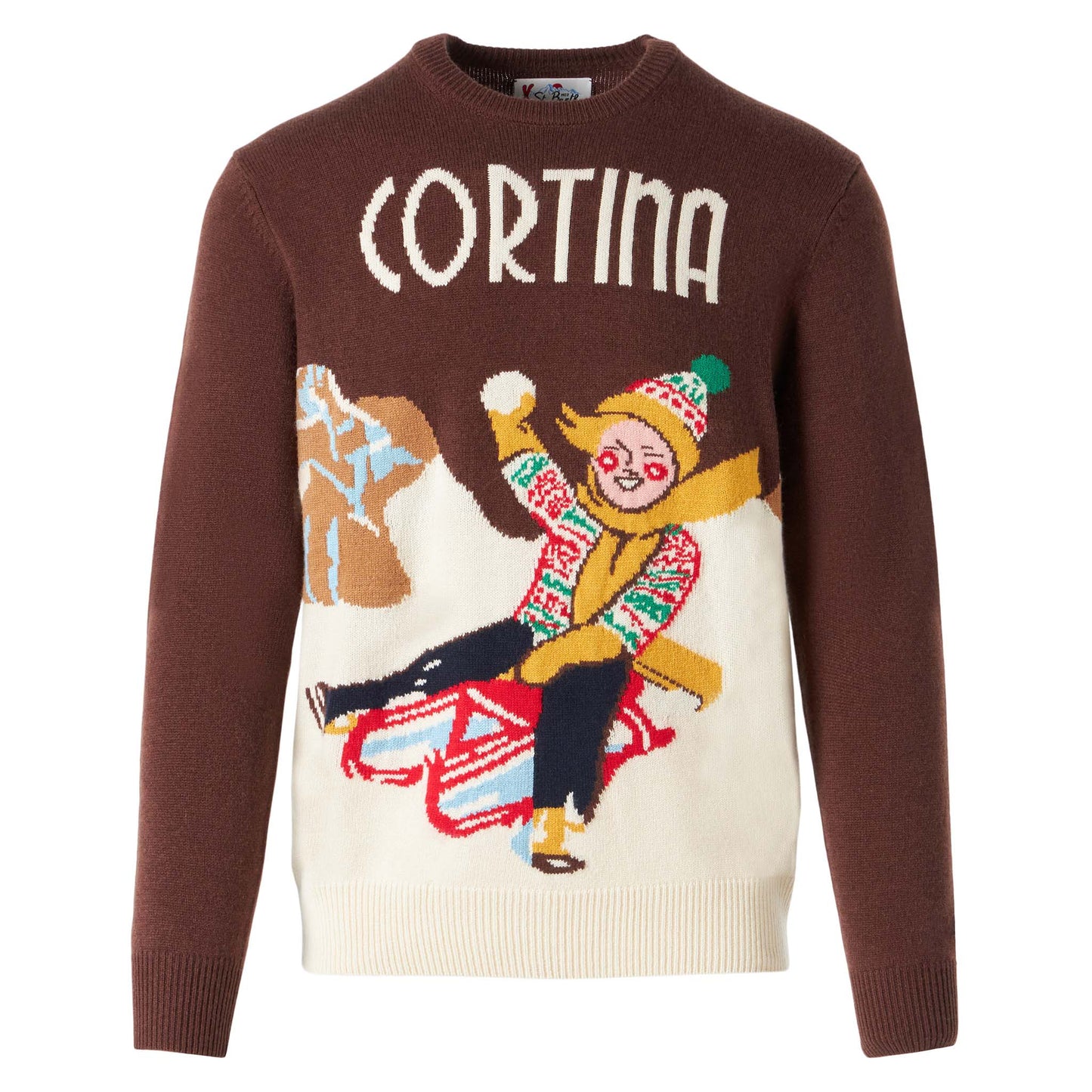Herrenpullover mit Cortina-Postkarten-Jacquard