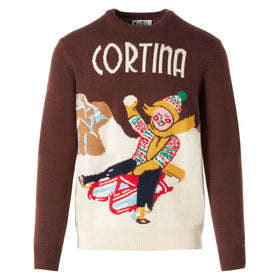 Herrenpullover mit Cortina-Postkarten-Jacquard