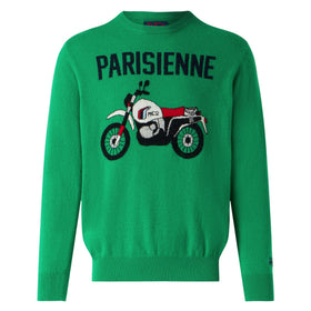 Man lightweight sweater with motorbike jacquard - MC2 Saint Barth