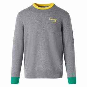 Man grey sweater with Daddy's cool embroidery - MC2 Saint Barth