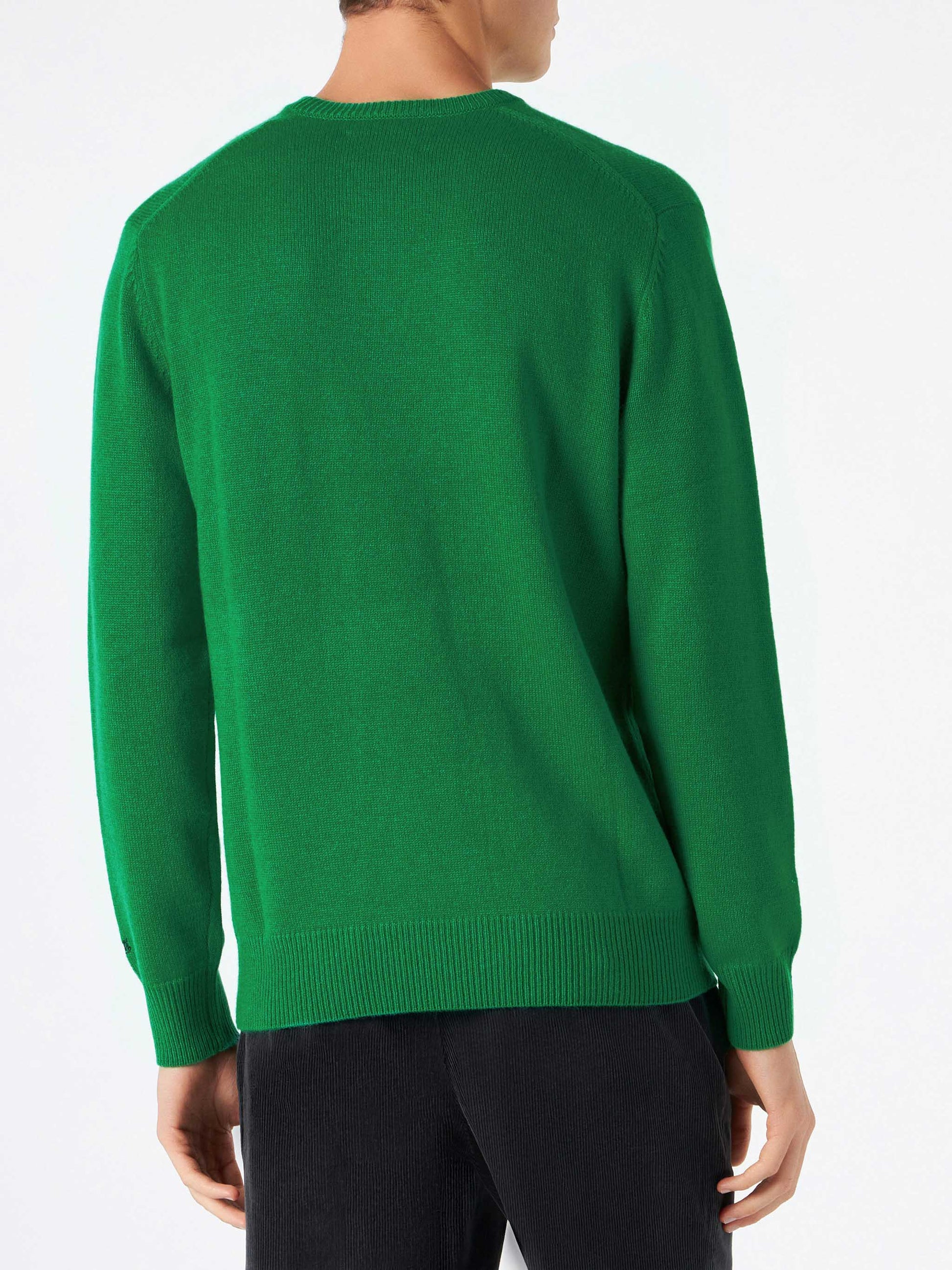 Man cashmere blend sweater with Fiat 500 jacquard | FIAT 500 SPECIAL EDITION - MC2 Saint Barth