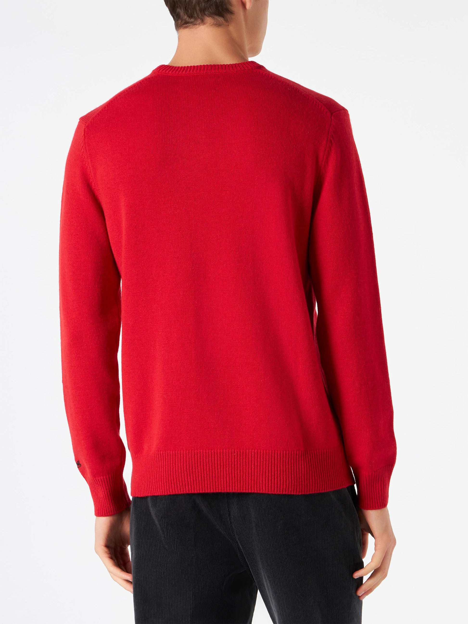 Man red sweater with Snoopy print | SNOOPY - PEANUTS™ SPECIAL EDITION - MC2 Saint Barth