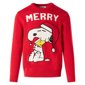 Man red sweater with Snoopy print | SNOOPY - PEANUTS™ SPECIAL EDITION - MC2 Saint Barth
