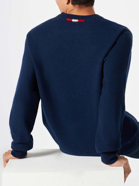 Man crewneck knitted sweater with Day Off embroidery - MC2 Saint Barth