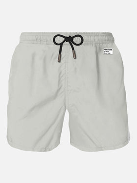 Man grey lightweight fabric swim shorts Lighting Pantone | PANTONE® SPECIAL EDITION - MC2 Saint Barth