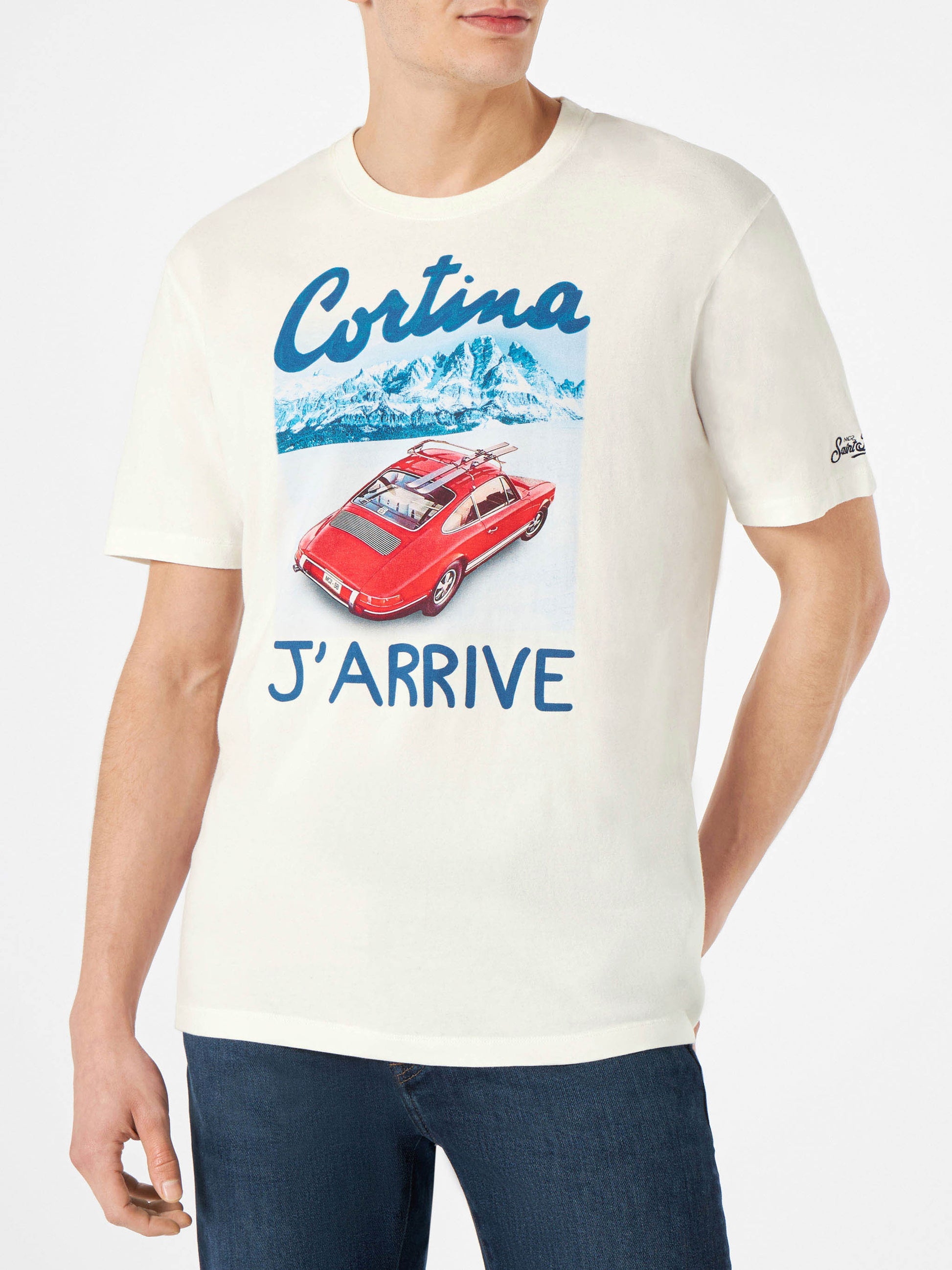 Man t-shirt with Cortina lettering - MC2 Saint Barth