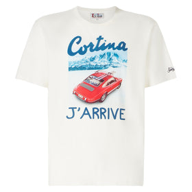 Man t-shirt with Cortina lettering - MC2 Saint Barth