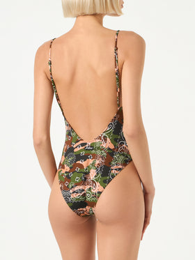 Mimetic bandanna print one piece swimsuit - MC2 Saint Barth