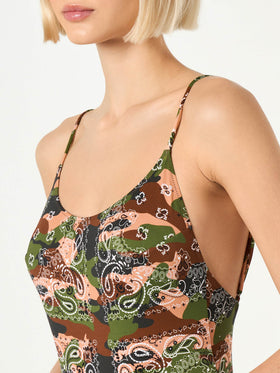 Mimetic bandanna print one piece swimsuit - MC2 Saint Barth