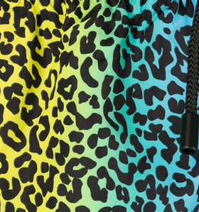 Animalier rainbow print light fabric zipped swim shorts - MC2 Saint Barth