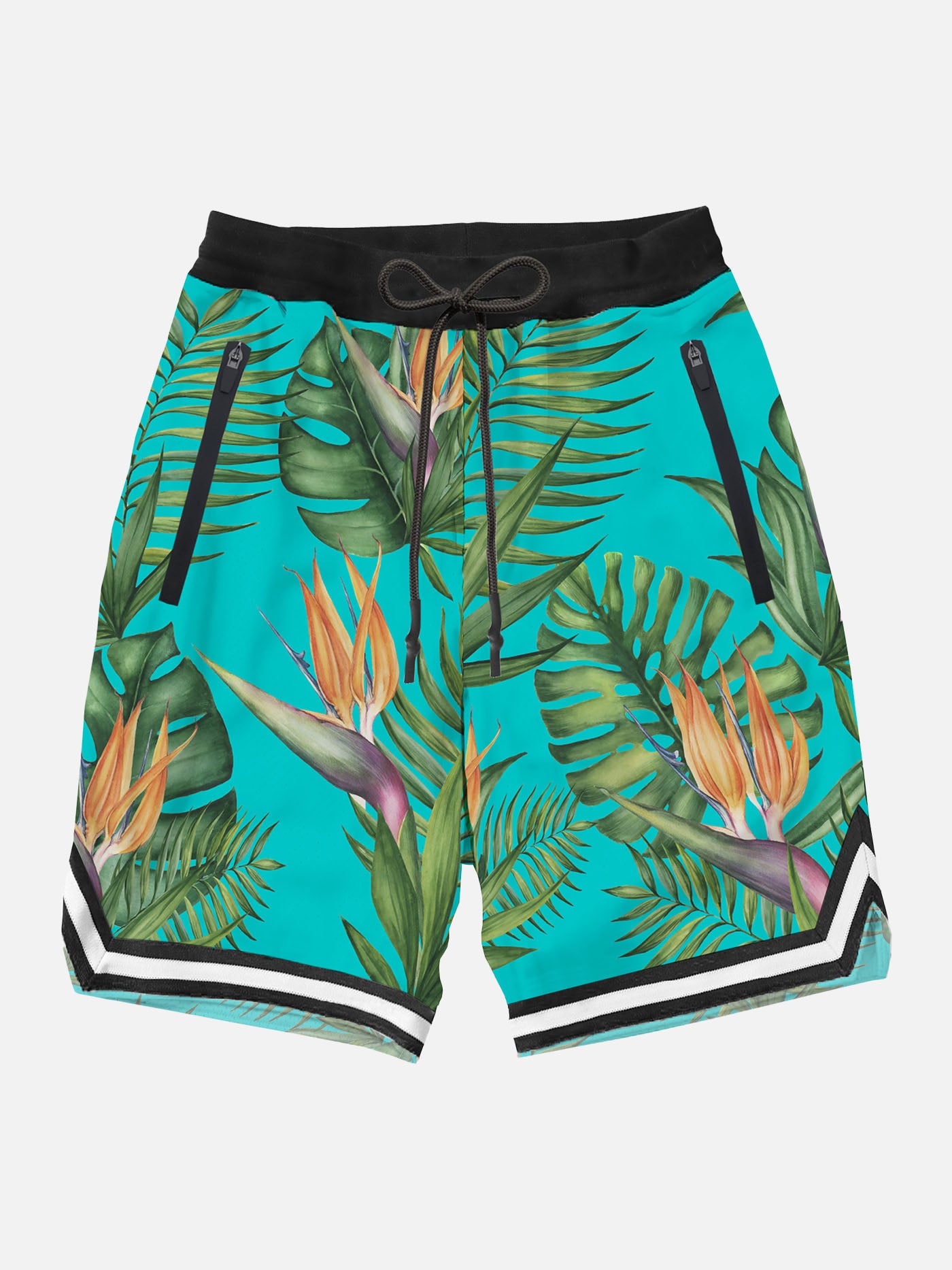 Tropical print swim shorts surf style - MC2 Saint Barth