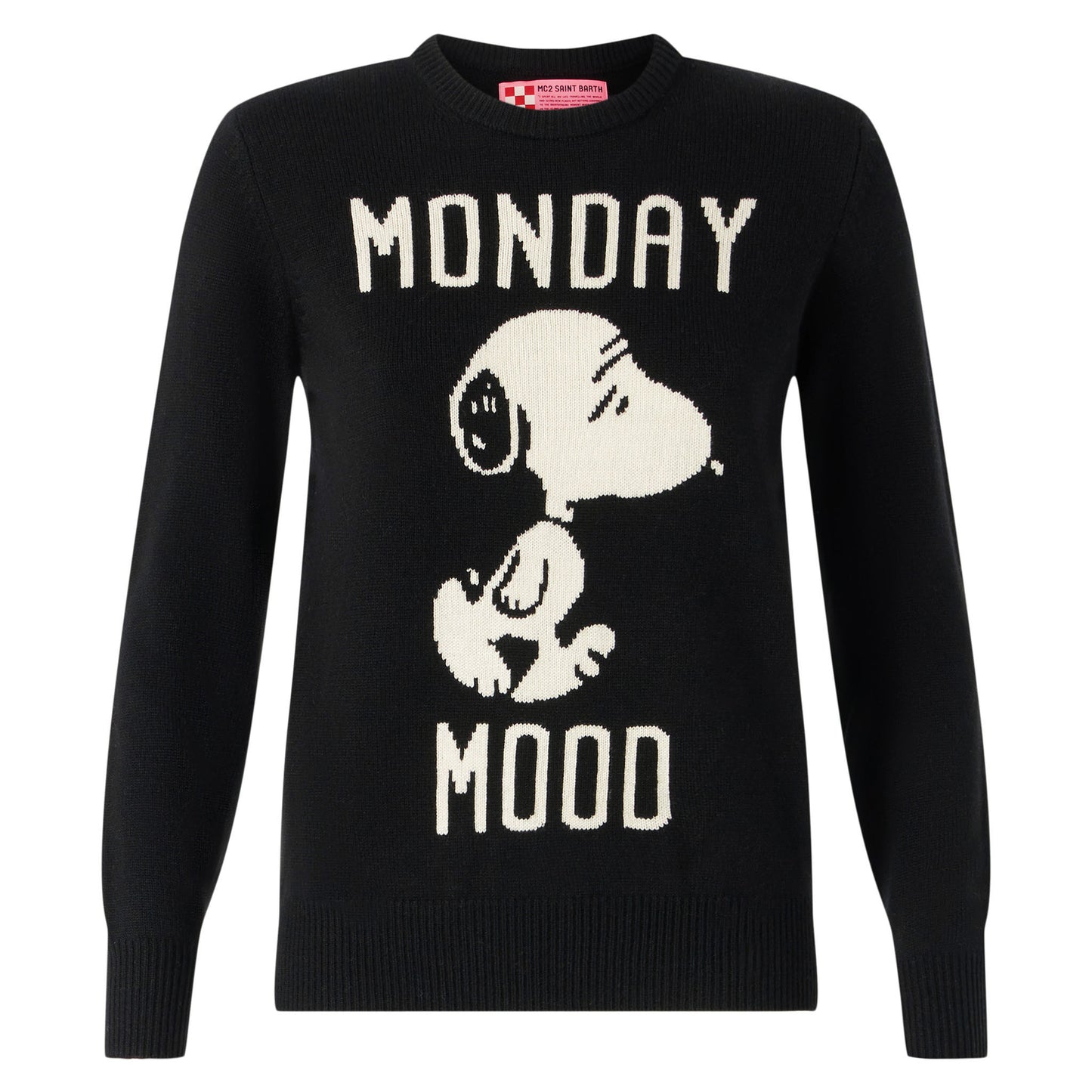 Woman sweater with Monday Mood Snoopy print | SNOOPY - PEANUTS™ SPECIAL EDITION - MC2 Saint Barth