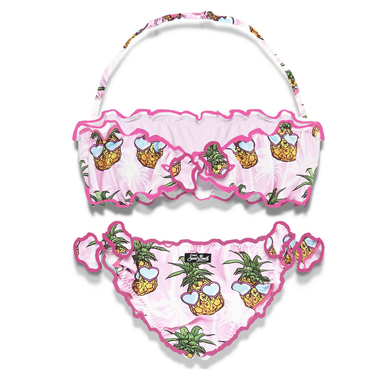 Girl bandeau bikini with pineapple print - MC2 Saint Barth
