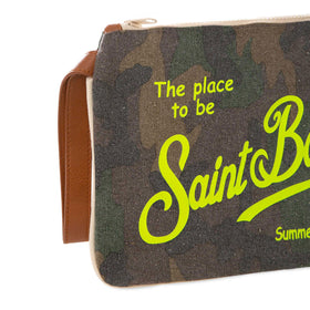 Parisienne-Canvas-Pochette mit Tarnmuster