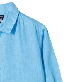 Light blue Linen shirt Boy - MC2 Saint Barth