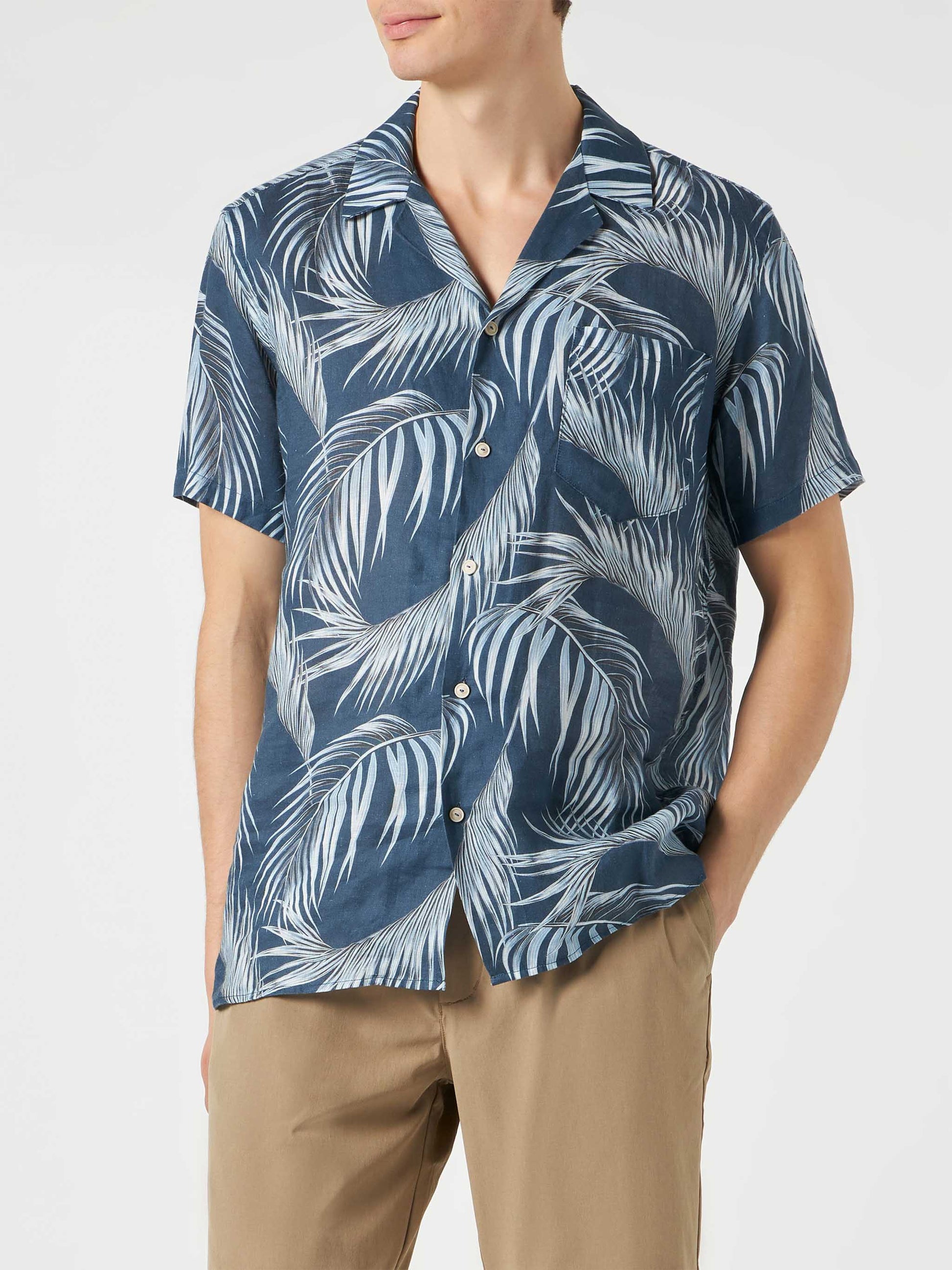 Man shirt with leaf print - MC2 Saint Barth