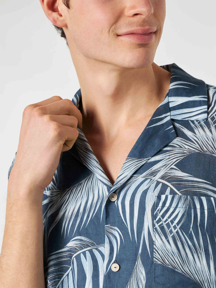 Man shirt with leaf print - MC2 Saint Barth
