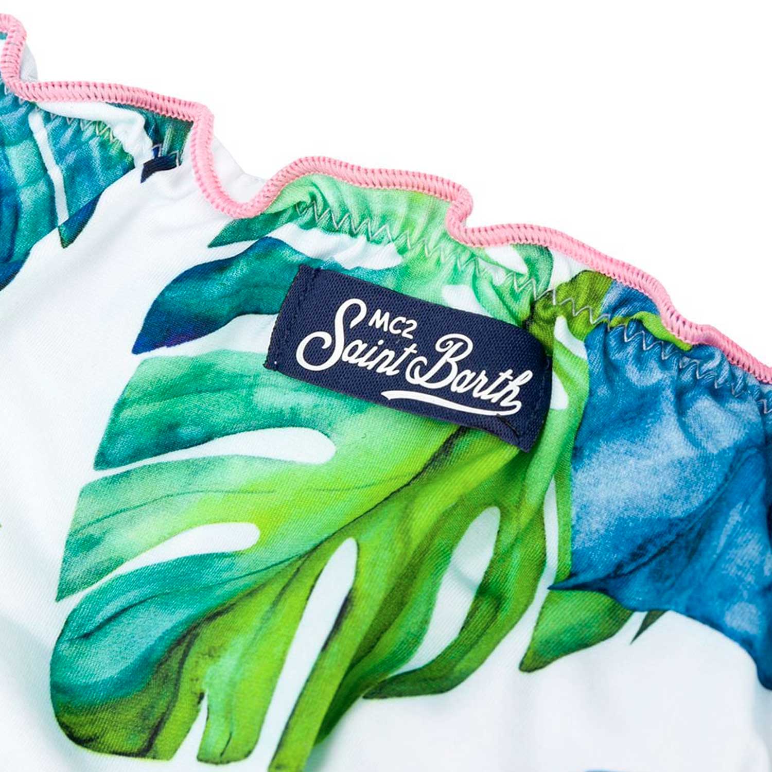 Girl triangle bikini with tropical print - MC2 Saint Barth