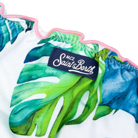 Girl triangle bikini with tropical print - MC2 Saint Barth