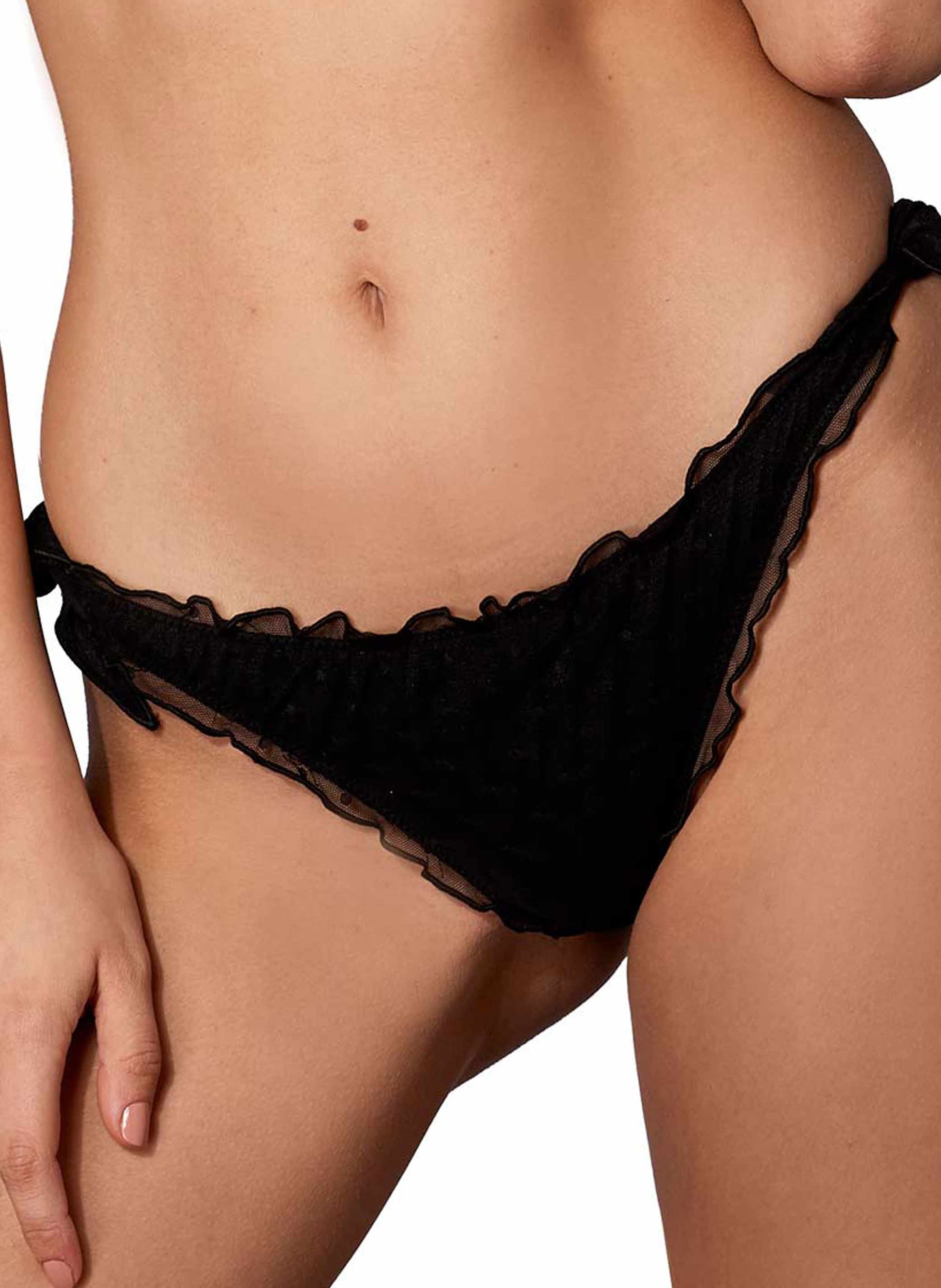 Black swim briefs with tulle - MC2 Saint Barth