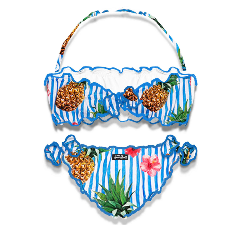 Girl bandeau bikini with pineapple print - MC2 Saint Barth