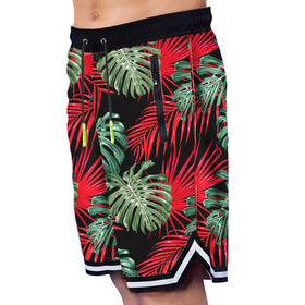 Tropical print swim shorts surf style - MC2 Saint Barth